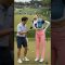 長身ゴルファーの可愛すぎるリアクション😍#ゴルフ #golf #pgaティーチングプロ #short #tallwomen #sports